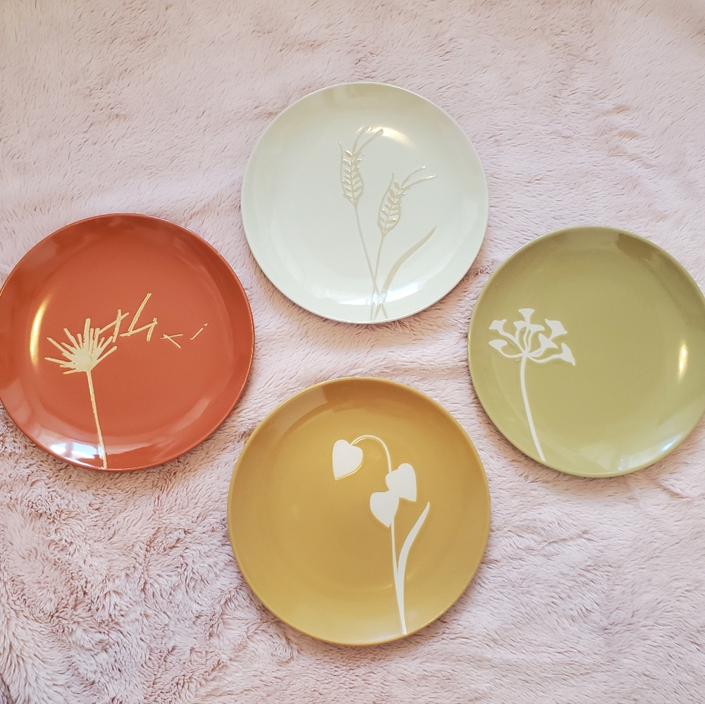 Tag Fall Harvest Thanksgiving Set of 4 Appetizer Antipasto Desert Plates